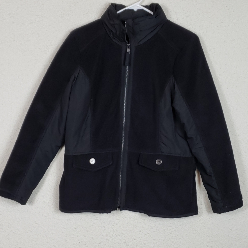 Style & co jacket zip away hood size M
